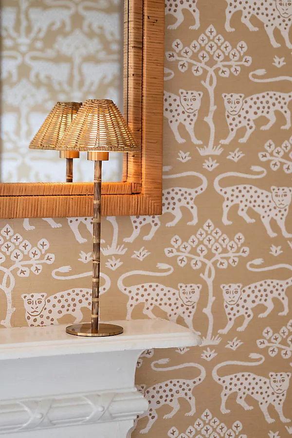 Ludlow Babbington Tall Rechargeable Table Lamp - Beige, Wicker by Anthropologie