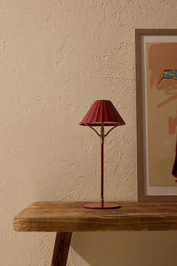 Ludlow Portland Cordless Table Lamp - Red by Anthropologie
