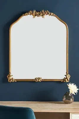 Luisa Hummingbird Gilded Flower Mantel Mirror - Gold product