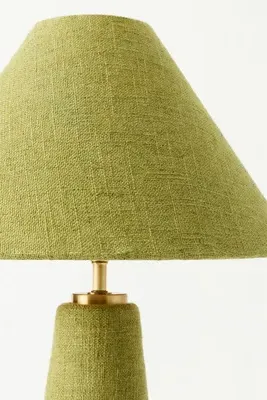 Lulu Linen Table Lamp - Green by Anthropologie, alternate view
