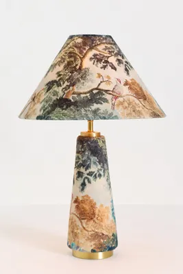 Lulu Printed Empire Table Lamp - Cotton alternate view