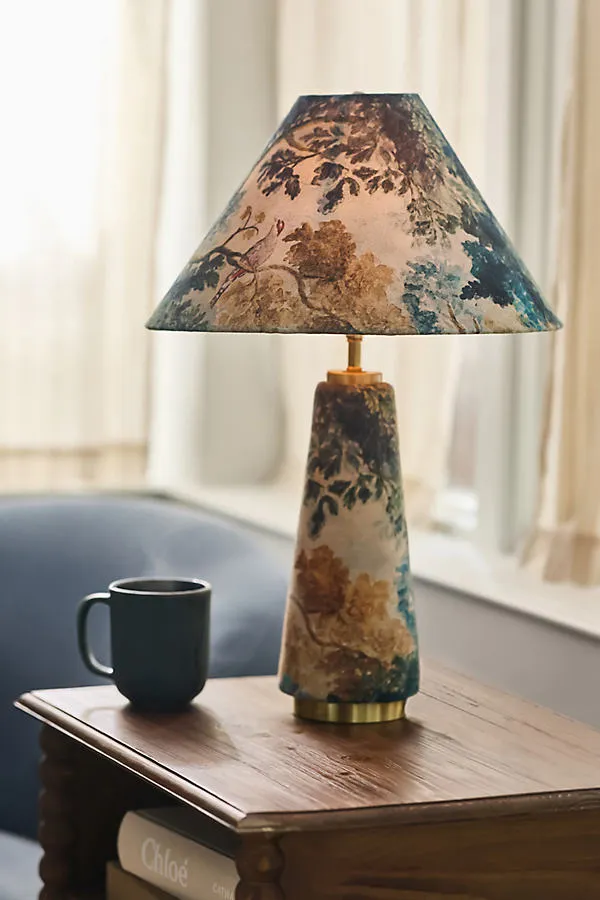Lulu Printed Empire Table Lamp - Cotton product