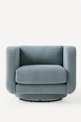 Lulu Swivel Chair - Blue, Polyester product