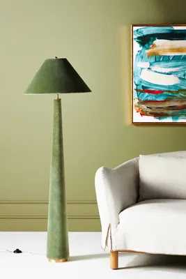 Lulu Velvet Empire Floor Lamp - Gold product