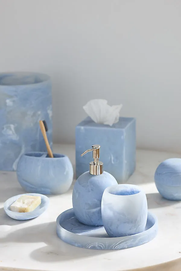 Luna Soap Dispenser - Blue, Resin product