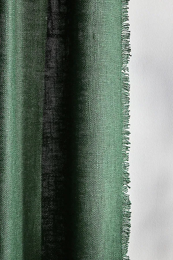 Luxe Linen Blend Curtain - Green, Linen/Rayon product