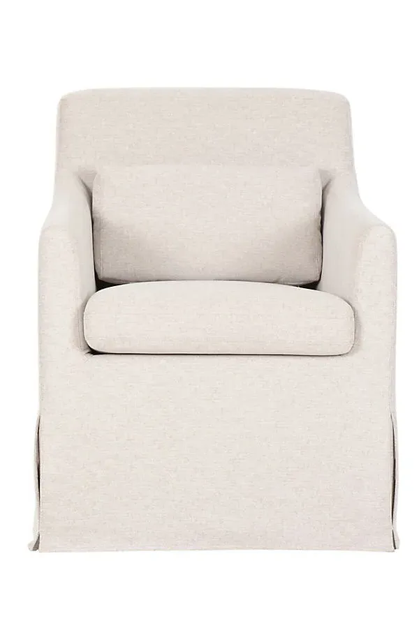 Lydia Slipcover Dining Chair - Beige, Polyester by Anthropologie