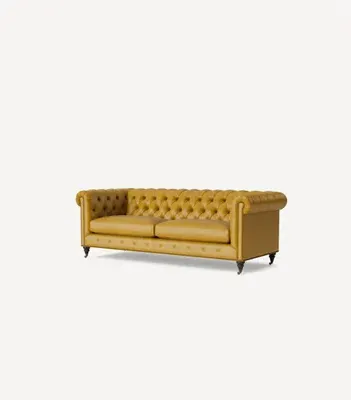 Lyre Chesterfield 2-Seater Sofa - Red, Leather product