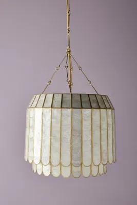 Madelyn Capiz Faceted Pendant - White product