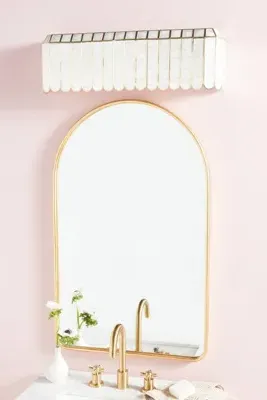 Madelyn Capiz Faceted Vanity Sconce - White product