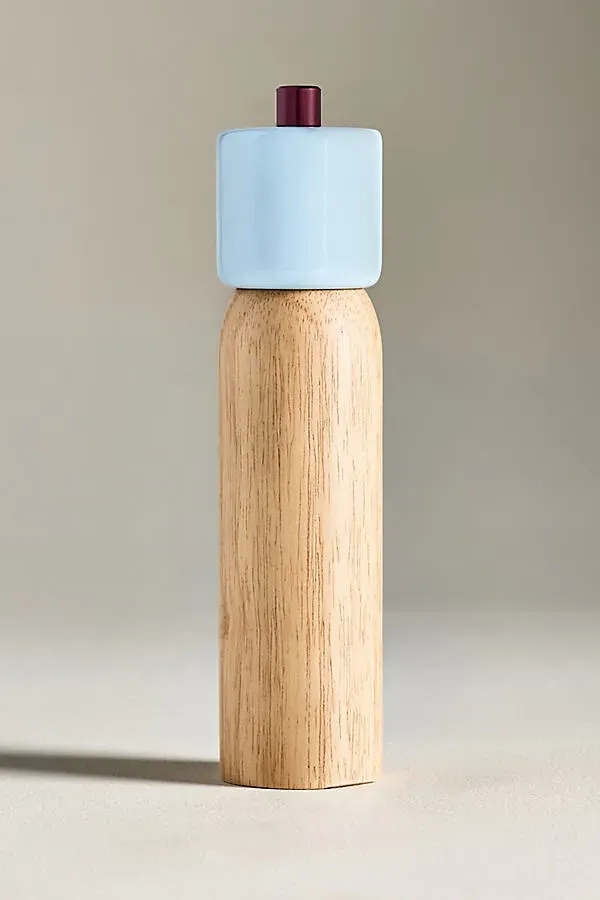 Maegan Salt & Pepper Grinder - Blue, Rubber Wood by Anthropologie, image 2