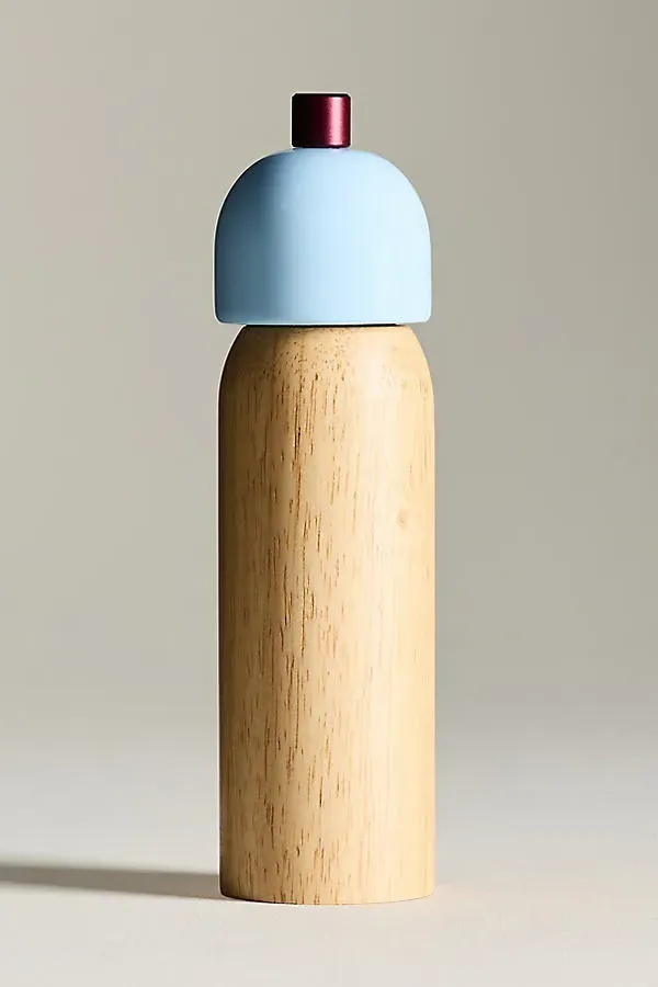Maegan Salt & Pepper Grinder - Blue, Rubberwood by Anthropologie