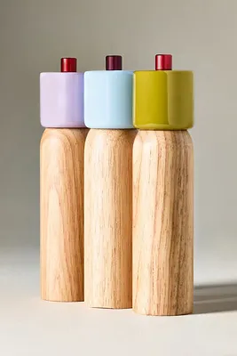 Maegan Salt & Pepper Grinder - Purple, Rubber Wood by Anthropologie, image 2