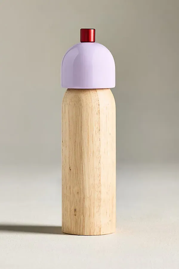Maegan Salt & Pepper Grinder - Purple, Rubberwood by Anthropologie