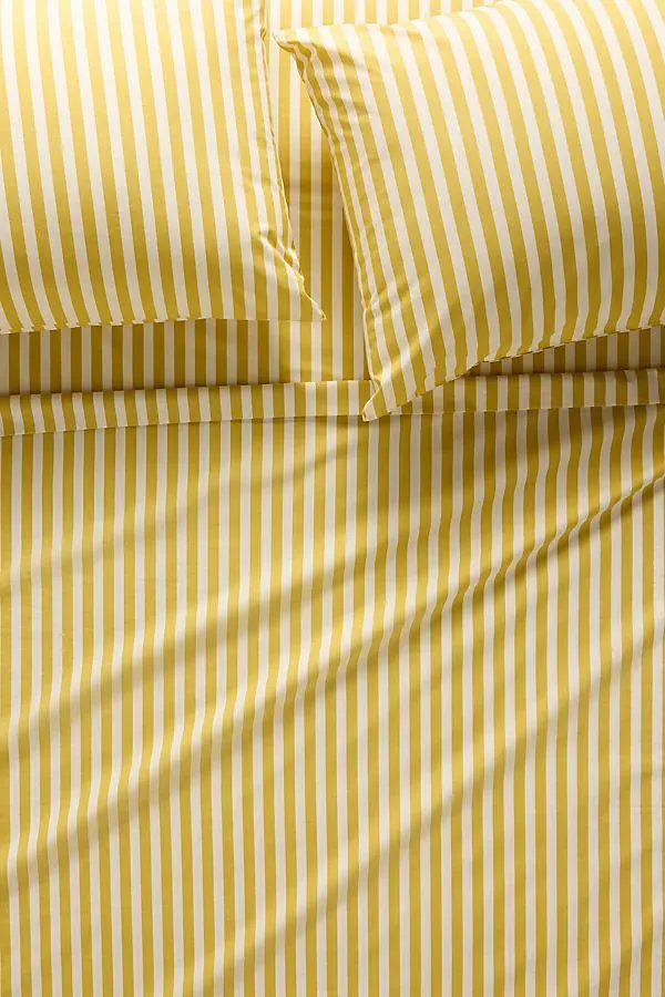 Maeve Brynne King Size Stripe Printed Sheet Set - Cotton Percale product