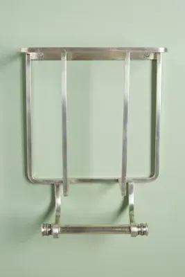 Magazine and Toilet Paper Holder - Silver, Brass product