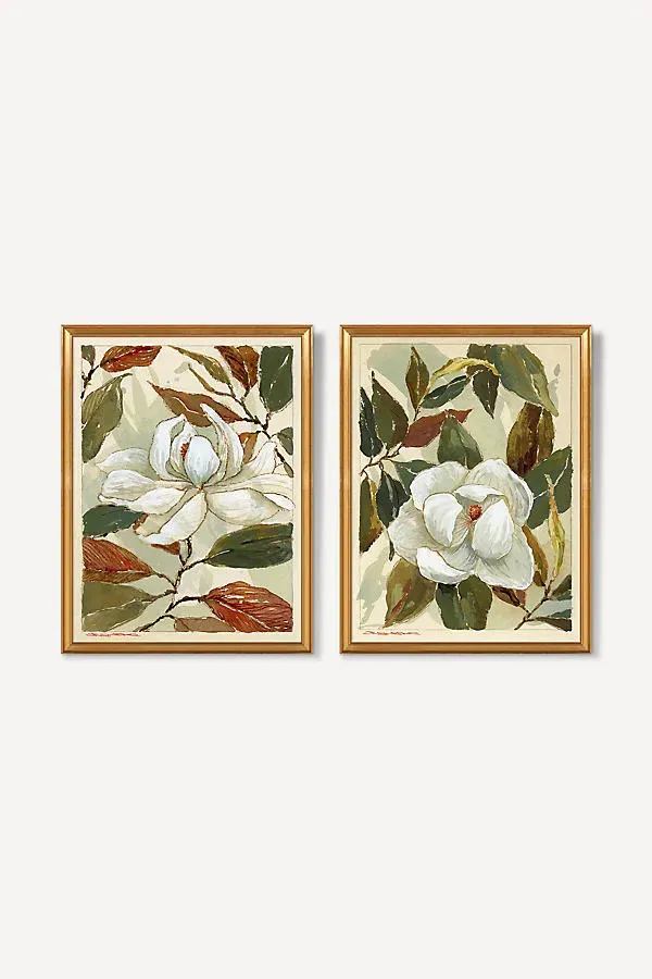 Magnolia Diptych Gallery Wall Art - White product