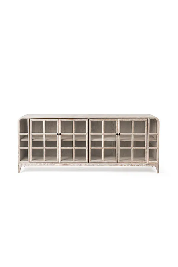 Maison Four-Door Cabinet - Ivory, Elm Wood by Anthropologie