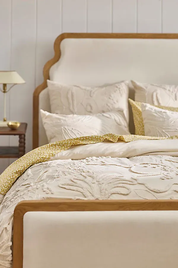 Malia Floral Candlewick Queen Pillow Shams Set of 2 - Ivory, Cotton product