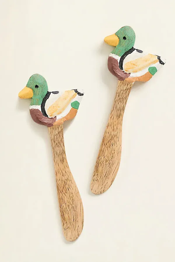 Mallard Duck Spreaders Set of 2 - Green, Tropical Hardwood product