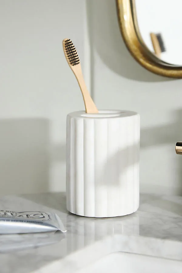 Malou Stone Toothbrush Holder - White product