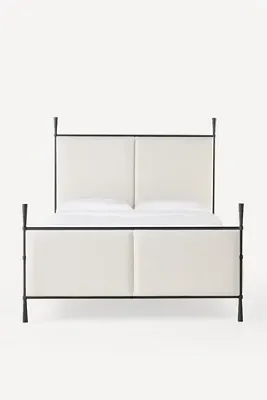 Malta Queen Size Bed Frame - Beige, Polyester product