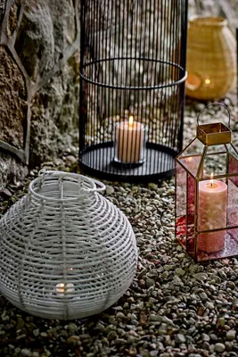 Malua Hanging Lantern - Brown, Rattan product