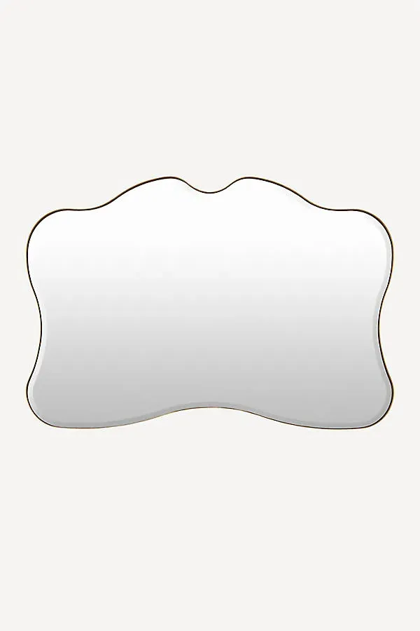 Manta Irregular Mantel Mirror - Gold, Iron product