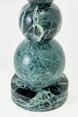 Marble Bobbin Table Lamp Base - Green, Marble by Anthropologie, alternate view