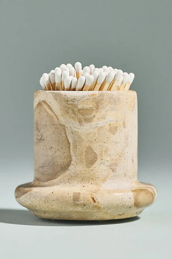 Marble Match Striker - White, Marble by Anthropologie