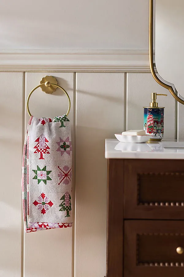 Margaret Quilt-Inspired Hand Towel - Cotton by Anthropologie, alternate view