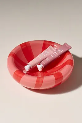 Margot Swirl Art Glass Trinket - Pink, Soda Lime Glass by Anthropologie, alternate view