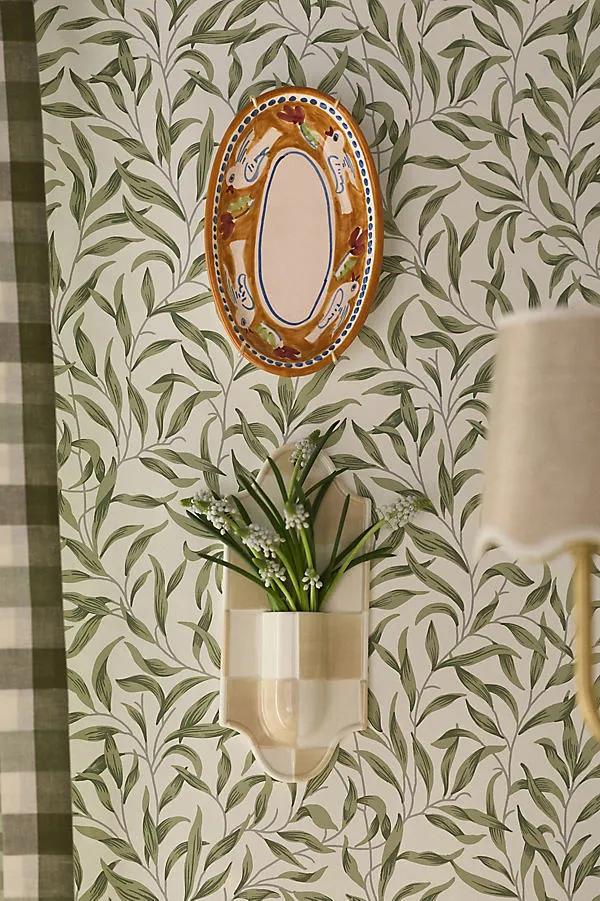 Mari Stoneware Wall Vase - Beige by Anthropologie