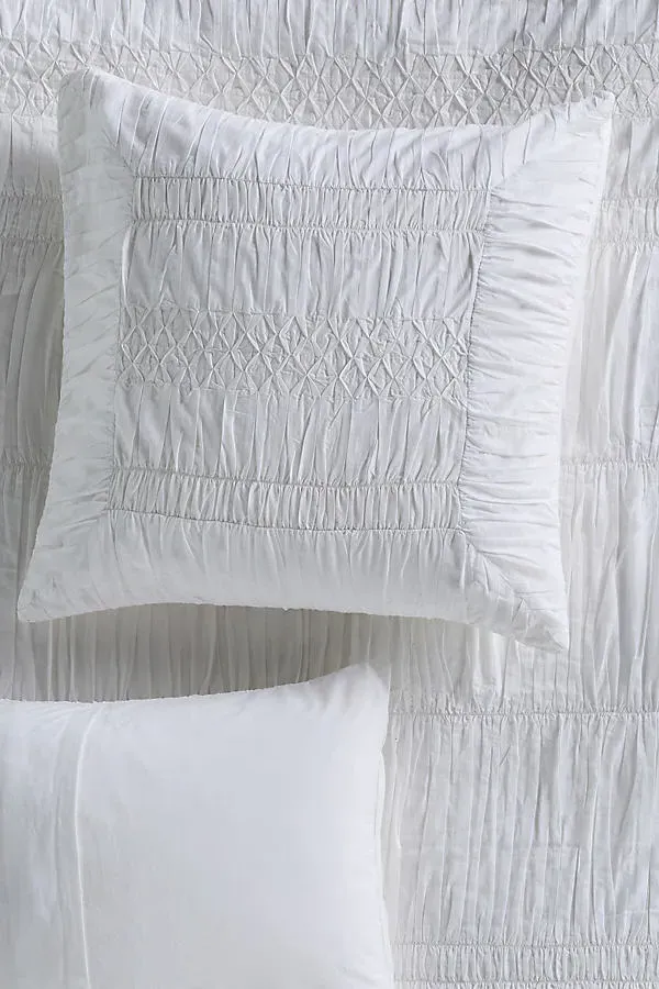 Mariella Pintuck Cushion Cover - White, Cotton product
