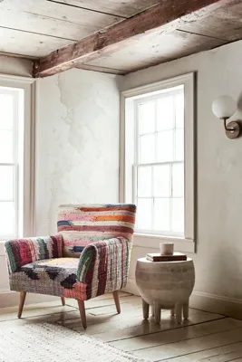 Marija Woven Rag Rug Accent Chair - Cotton product