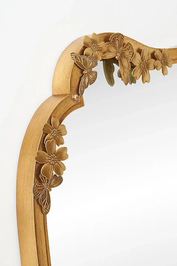 Mariposa Butterfly Motif Wall Mirror - Brown product