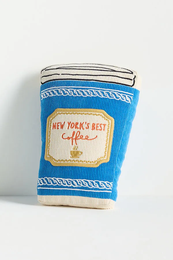 Market Cotton Applique Icon Pillow - Blue by Anthropologie