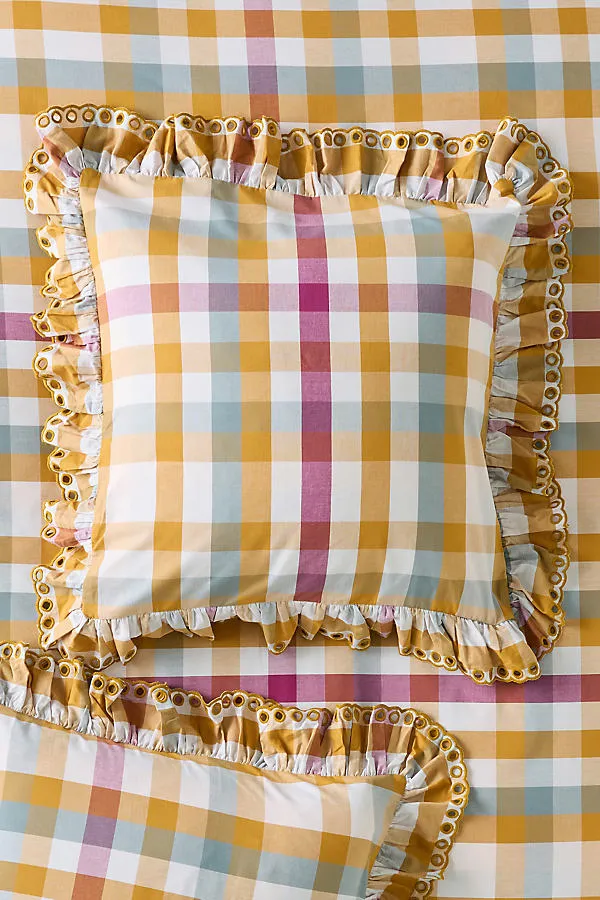 Martha Striped Ruffle Edge Cushion Cover - Cotton product