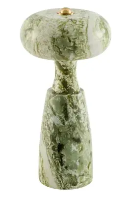 Marzela Sculptural Rechargeable Table Lamp - Green, Marble product