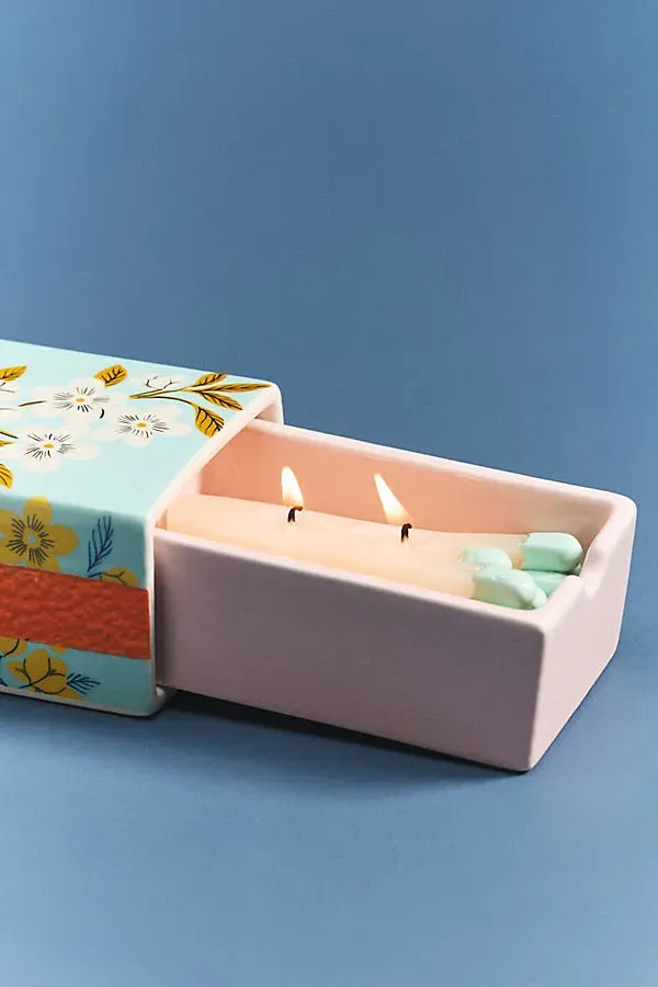 Matchbox Cotton Blossom & Neroli Ceramic Candle - Blue product