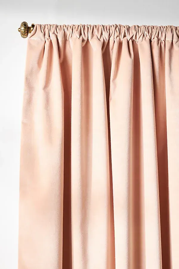 Matte Velvet Blackout Curtain - Pink, Polyester/Cotton product