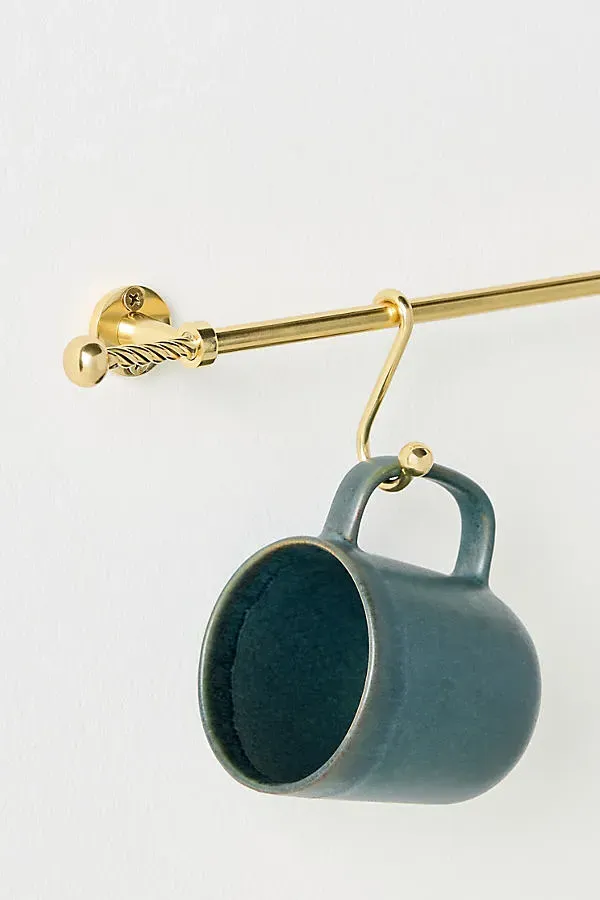 Maude Twisted Rope Utensil Hanging Rack - Brass product