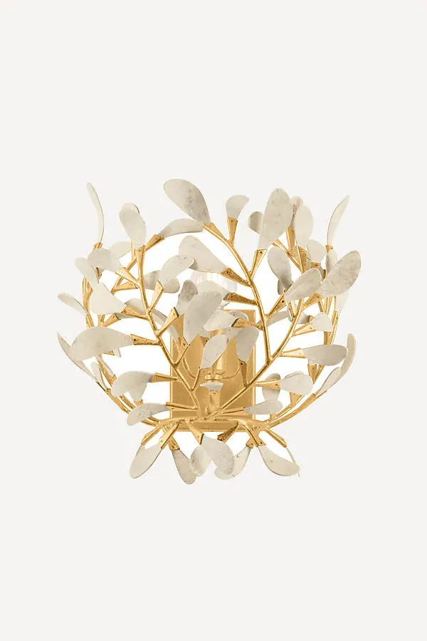 Maybrook Wall Sconce - White, Gold product