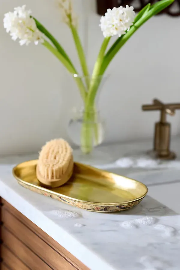 Mckay Patterned Metal Bath Tray by Anthropologie