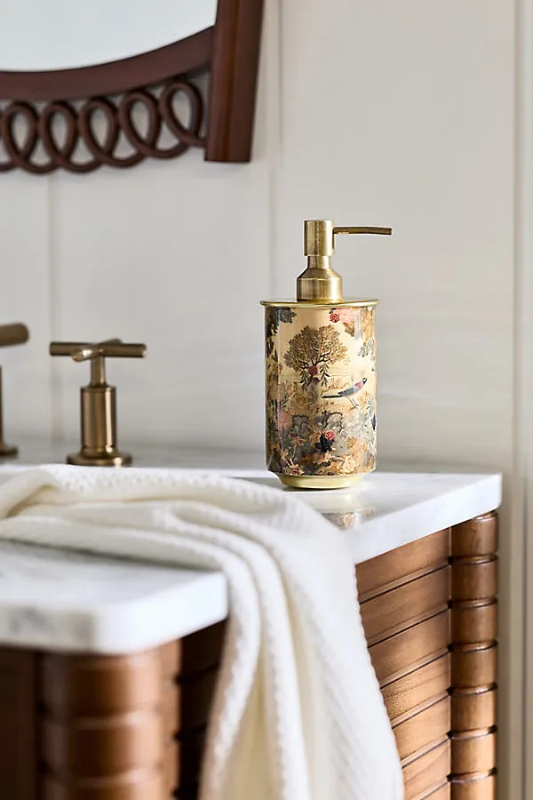Mckay Patterned Metal Soap Pump - Brown, Stainless Steel by Anthropologie