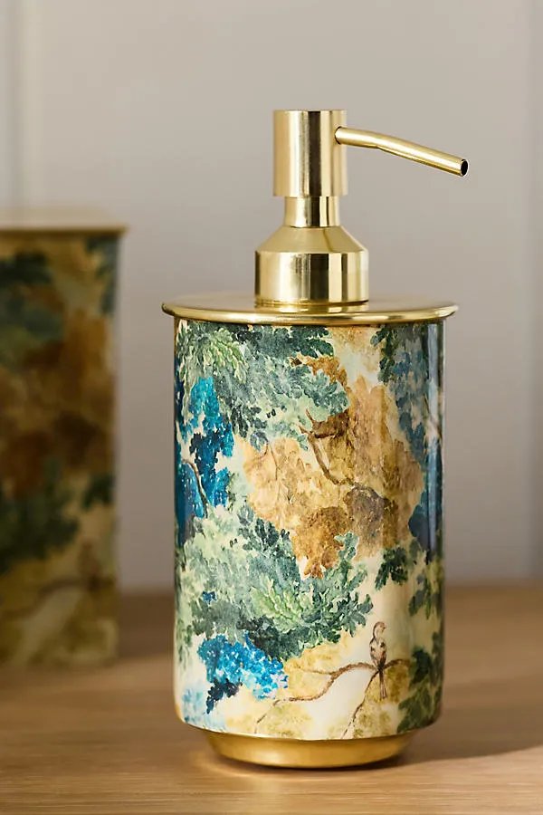 Mckay Patterned Metal Soap Pump - Stainless Steel, Brass by Anthropologie