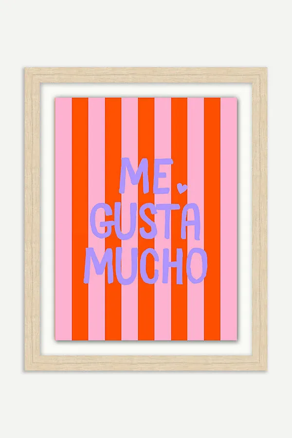 Me Gusta Mucho Wall Art - Pink, Matte Paper product