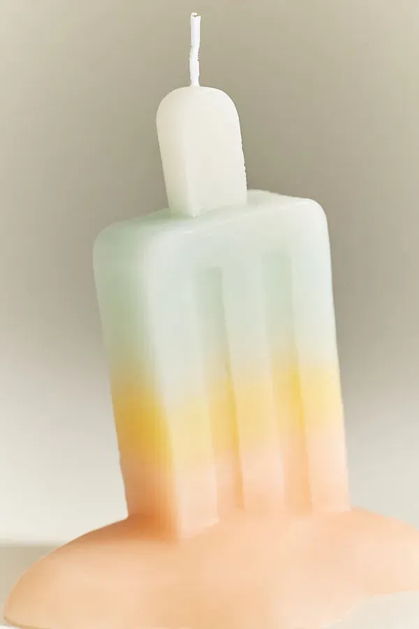 Melting Popsicle Shaped Wax Candle - Pink, Cotton product