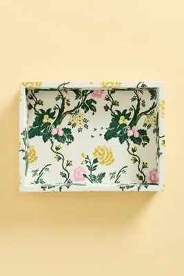 Merceda Fabric Wrapped Tray - Ivory, Cotton product