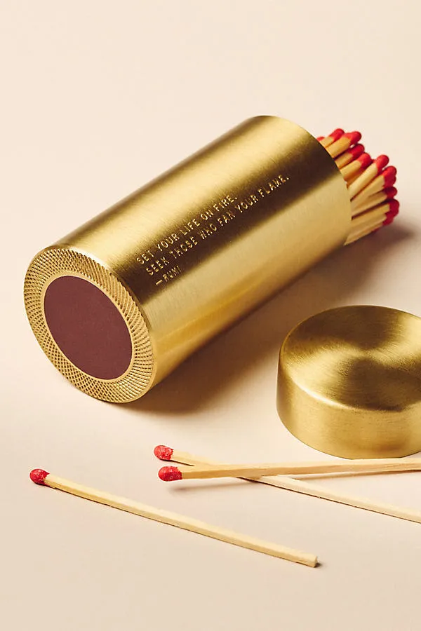 Mersea Match Holder - Brass by Anthropologie, alternate view
